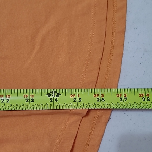 💥3/12Terra & Sky Women's Short Sleeve Sunny Orange V-Neck Top size 1X (16W-18W) - Picture 7 of 7